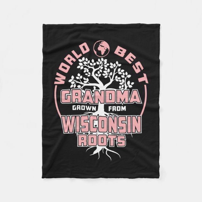 Father's Day | World Best Grandma Fleece Blanket (Front)