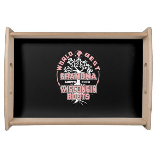 Father's Day   World Best Grandma Serving Tray