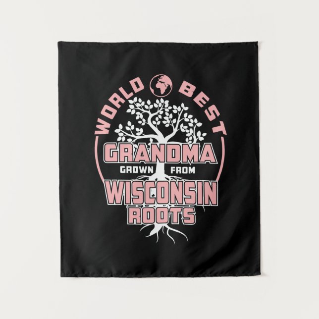 Father's Day | World Best Grandma Tapestry (Front)
