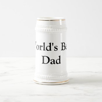 Father's Day World's Best Dad Beer Stein by Incatneato at Zazzle