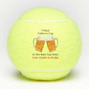 Father's Day World's Best Dad Ever Beer Cheers Tennis Balls