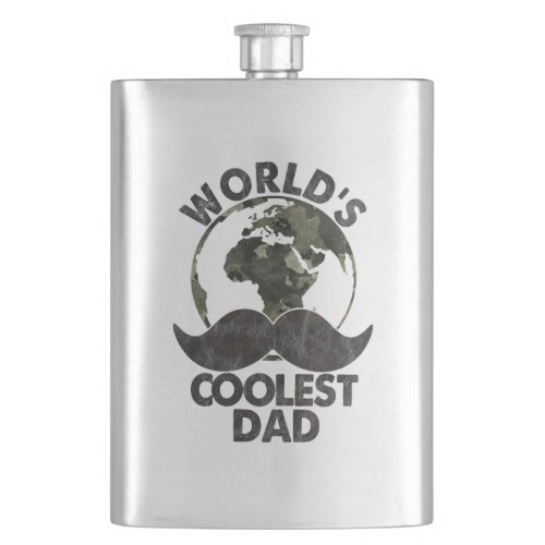 Fathers Day Worlds Coolest Dad Flask