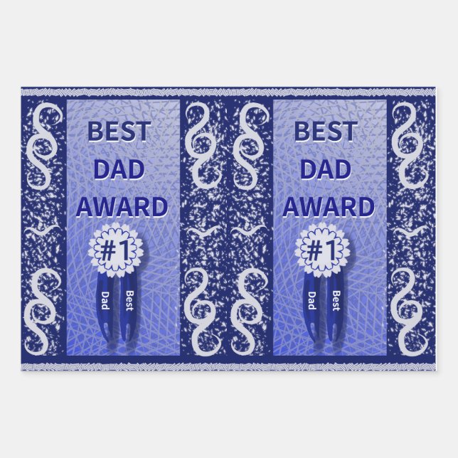 Father's Day Wrapping Paper Flat Sheet Set of 3 (Front)