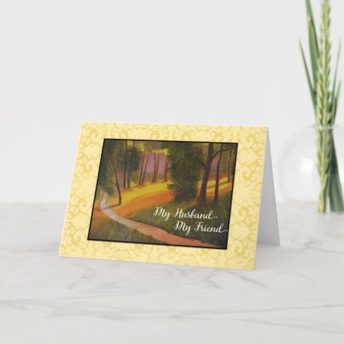 Fathers Day Yellow my husband my friend Card