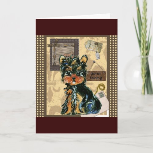 FATHERS DAY YORKIE CARD