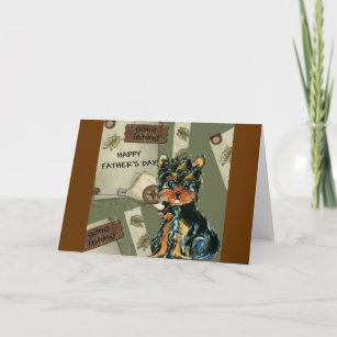 Yorkie Fathers Day Cards | Zazzle