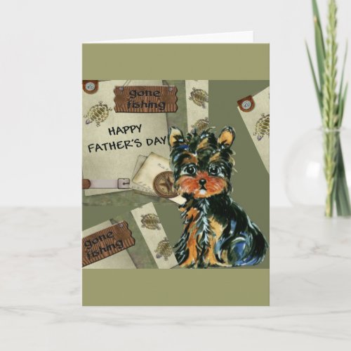 FATHERS DAY YORKIE POO CARD