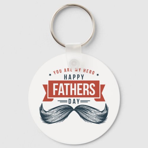Fathers Day You Are My Hero Red Black Keychain