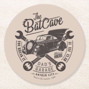 Father's Day   You Break It, He'll Fix It Round Paper Coaster