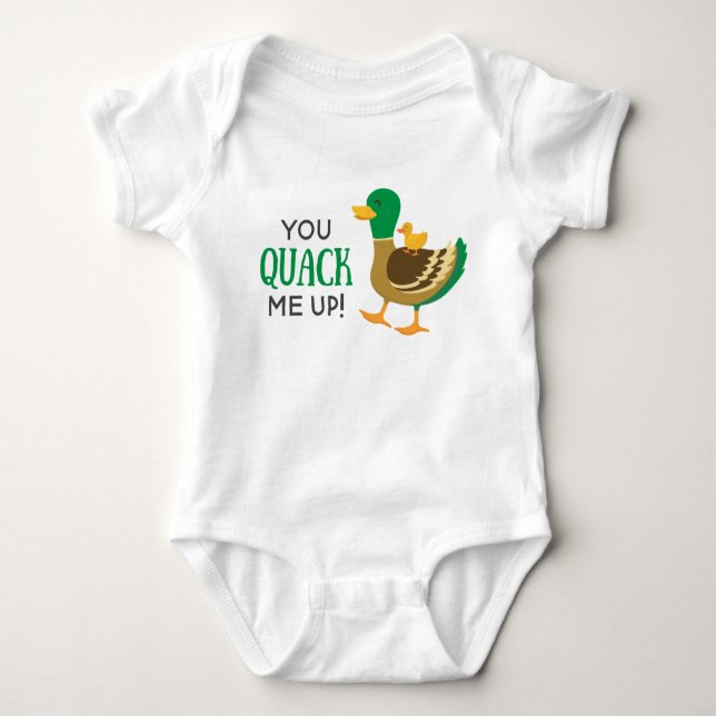 Father's day You QUACK me up baby Baby Bodysuit (Front)