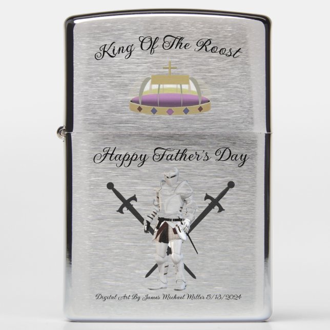 Father's Day Zippo By James Michael Miller  Lighter (Front)