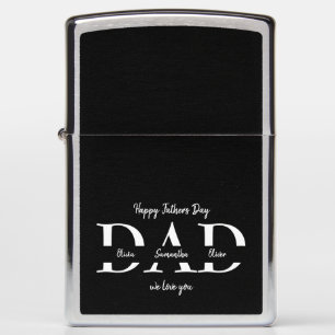 Father's Day Zippo® Lighter – Custom Kids' Names