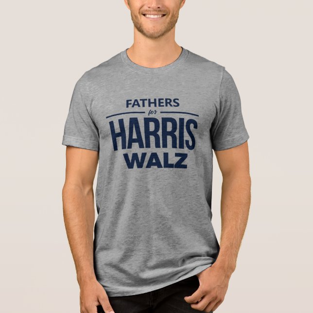 Fathers for Harris Walz Tri-Blend Shirt (Front)