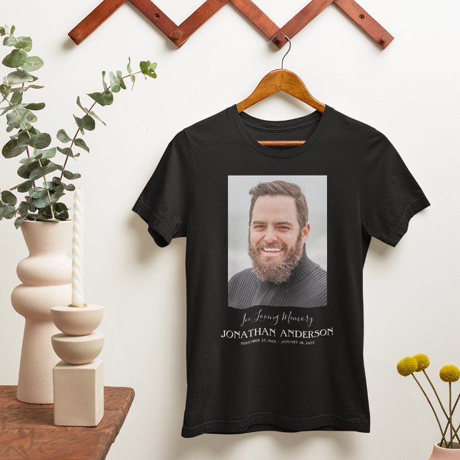Fathers Funeral | Dad Photo Memorial T-Shirt (Creator Uploaded)