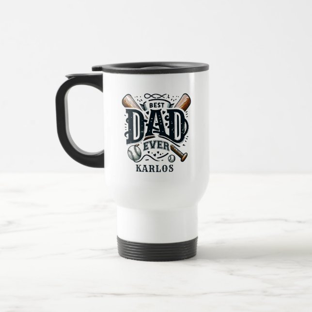 Fathers Gifts Best Baseball Dad Ever Coffee Mug (Left)