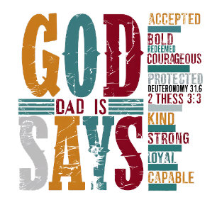 Fathers God Dad Says Keychain