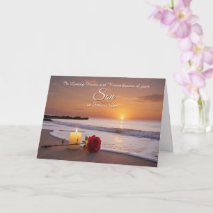 Fathers Sympathy Remembrance of Son Memorial Card