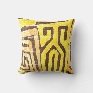 Fatigue Kuba Cloth Throw Pillow