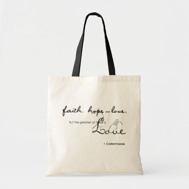 Fatih, Hope, Love Tote Bag (Front)