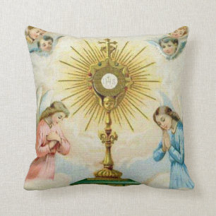 Fatima Angels Prayer Throw Pillow