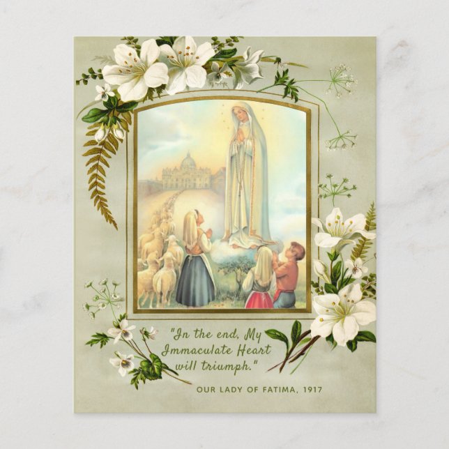 Fatima Blessed Virgin Mary Consecration Prayer (Front)