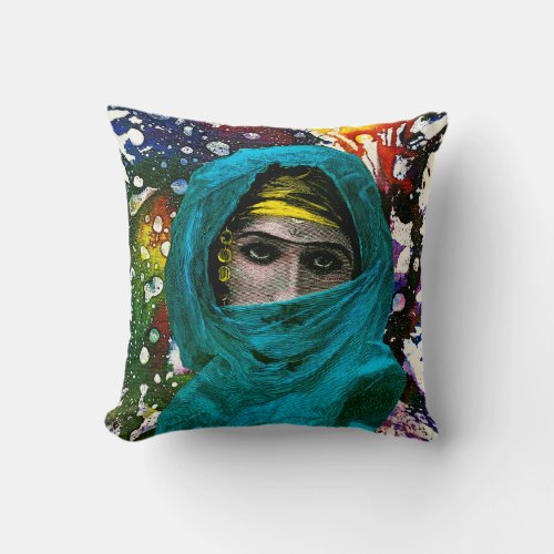 Fatima by Michael Moffa Throw Pillow