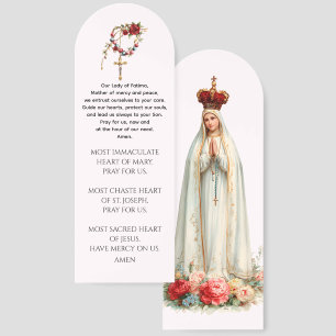 Fatima Christian Religious Catholic Prayer Bookmarks