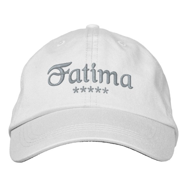 Fatima Name Embroidered Baseball Cap (Front)