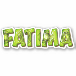 Fatima Name Kiwi Design Decal Sticker