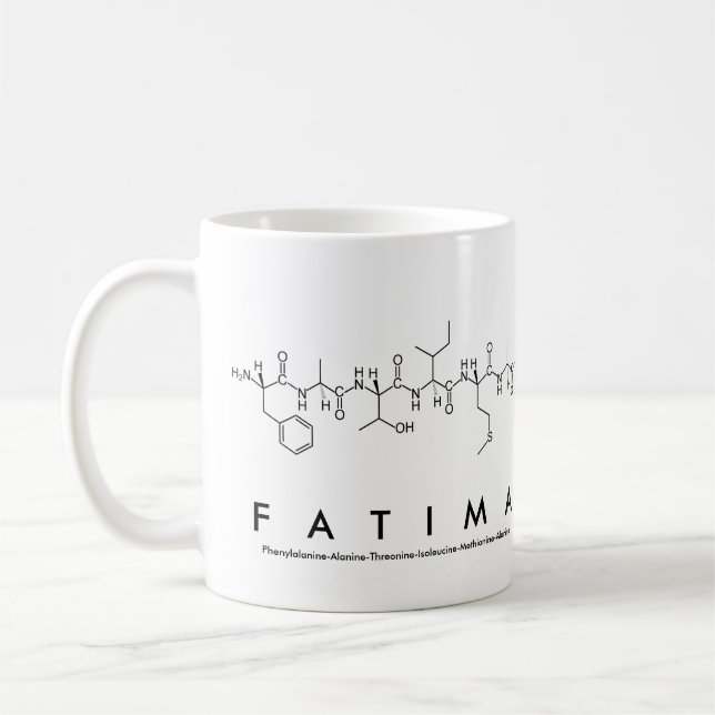 Fatima peptide name mug (Left)