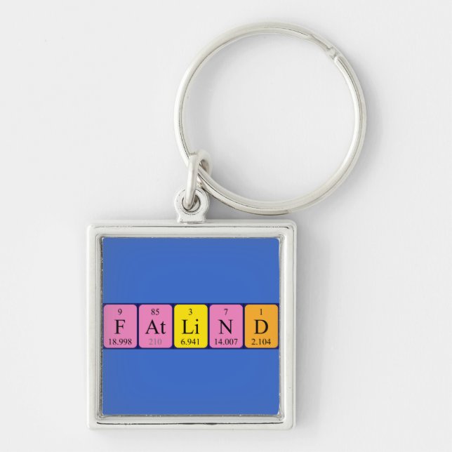 Fatlind periodic table name keyring (Front)