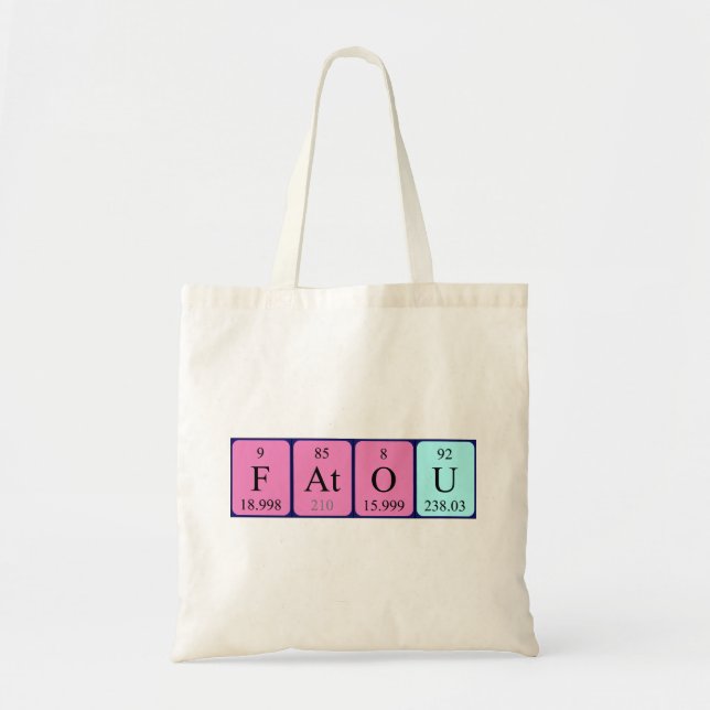 Fatou periodic table name tote bag (Front)