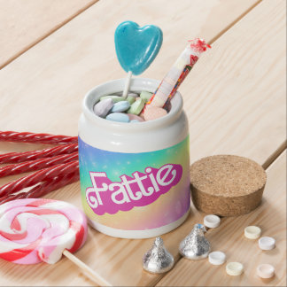 Fattie Plus Size Rainbow Retro 90's Nostalgia Star Candy Jar