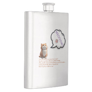 Fatty Cat Sitting Somewhere Neat Background Illust Flask