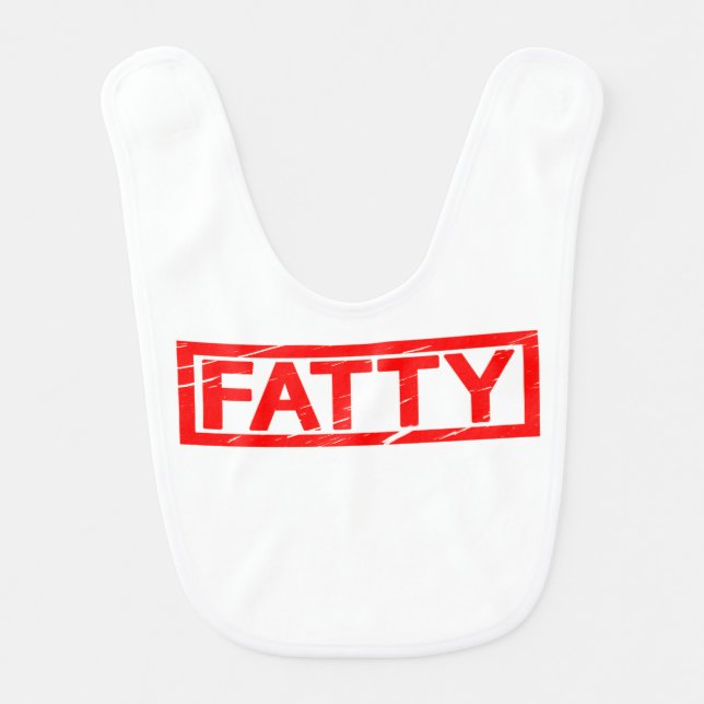 Fatty Stamp Baby Bib (Front)