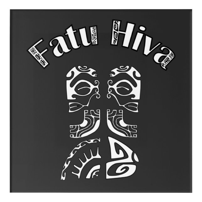 FATU HIVA (White) Acrylic Print (Front)