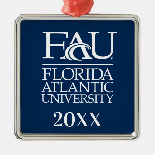 FAU Florida Atlantic University Metal Ornament