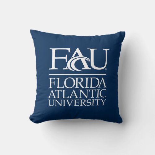 FAU Florida Atlantic University Throw Pillow