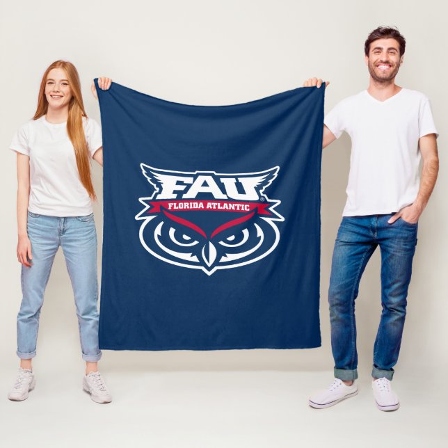 FAU Spirit Mark Fleece Blanket (In Situ)
