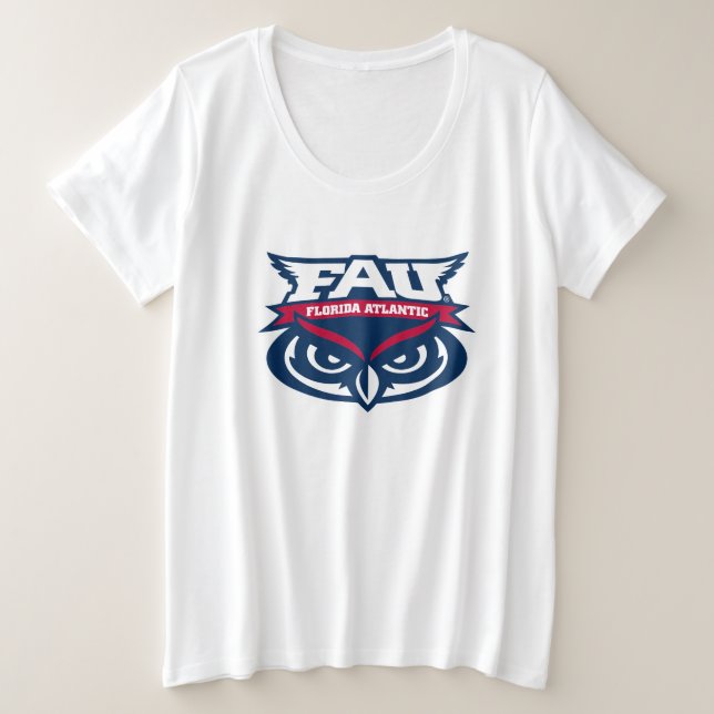 FAU Spirit Mark Plus Size T-Shirt (Design Front)