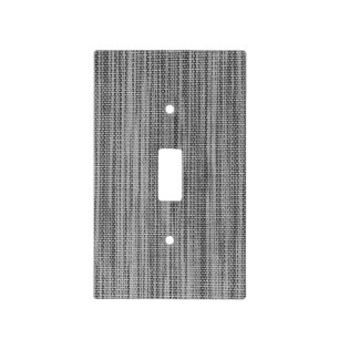 Fauc Gray Fabric Light Switch Cover