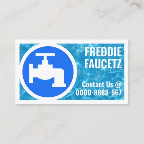 Faucet Border Crystal Plumbing Waters Business Card