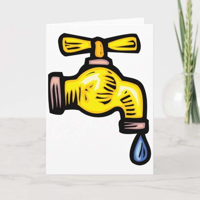 Faucet Greeting Cards (Front)