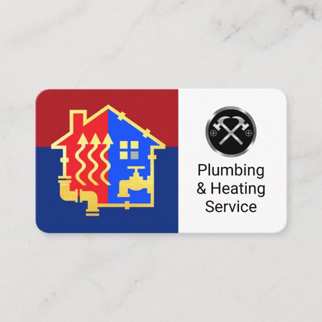 Faucet Piping Home Plumbing Frame Business Card (Front)
