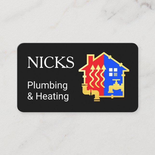 Faucet Piping Home Plumbing Frame Business Card (Front)