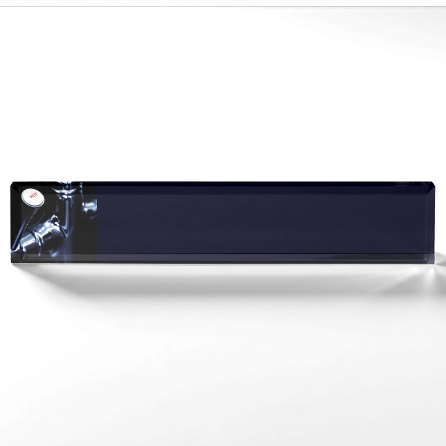 Faucet's handle lever desk name plate (Front)