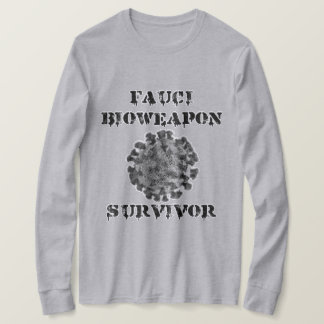Fauci Bioweapon Survivor Long Sleeve T-Shirt