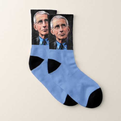Fauci blue socks