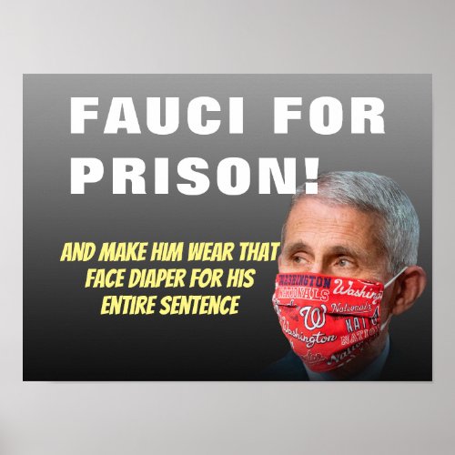 Fauci For Prison _ Anti Anthony Fauci Poster