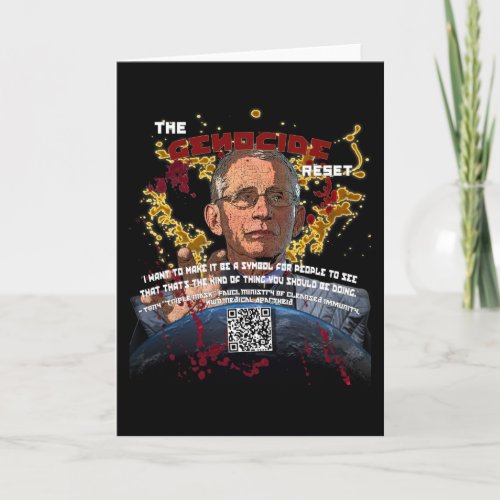 Fauci The Genocide Reset Fauci 2021 Collectors Card